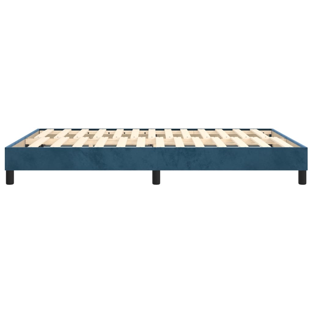 Boxspringframe Fluweel Donkerblauw 140 x 190 cm 25 cm