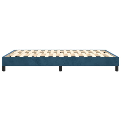 Boxspringframe Fluweel Donkerblauw 140 x 190 cm 25 cm