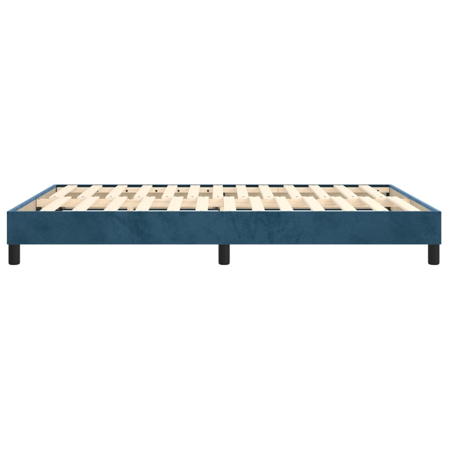 Boxspringframe Fluweel Donkerblauw 140 x 190 cm 25 cm