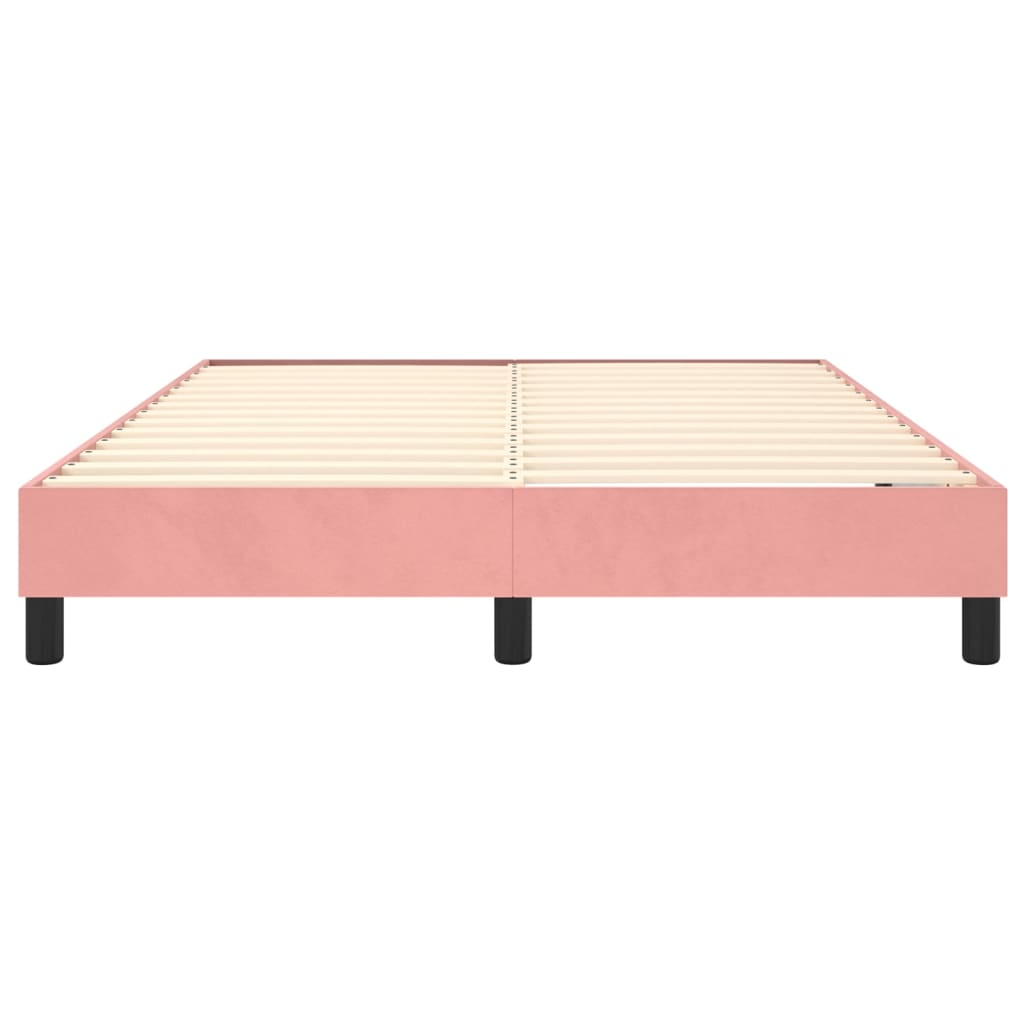 Boxspringframe Fluweel Roze 140 x 190 cm 25 cm