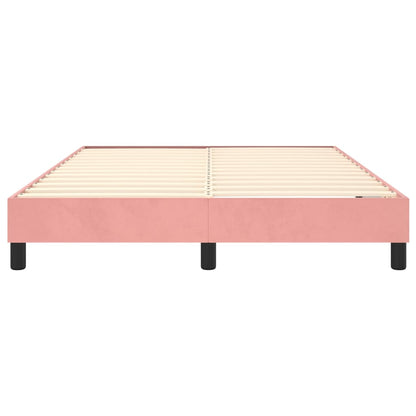 Boxspringframe Fluweel Roze 140 x 190 cm 25 cm