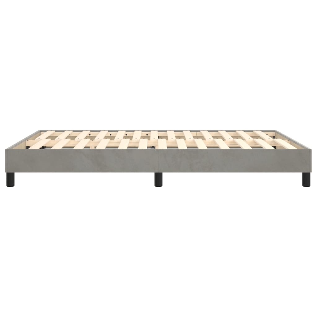 Boxspringframe Fluweel Lichtgrijs 140 x 200 cm 25 cm