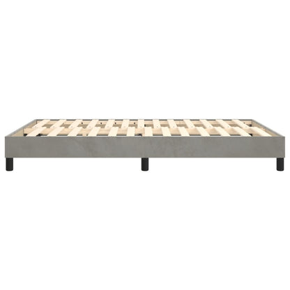 Boxspringframe Fluweel Lichtgrijs 140 x 200 cm 25 cm