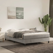 Boxspring bed 140x200 cm lichtgrijs fluweel