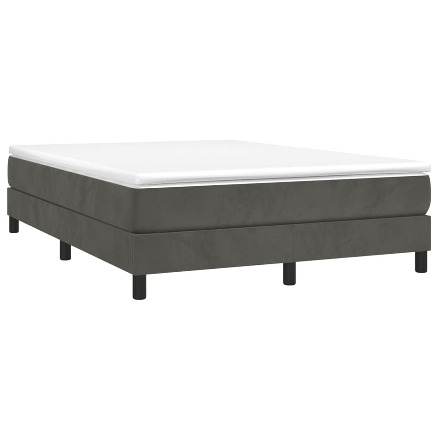 Boxspringframe Fluweel Donkergrijs 140 x 200 cm 25 cm