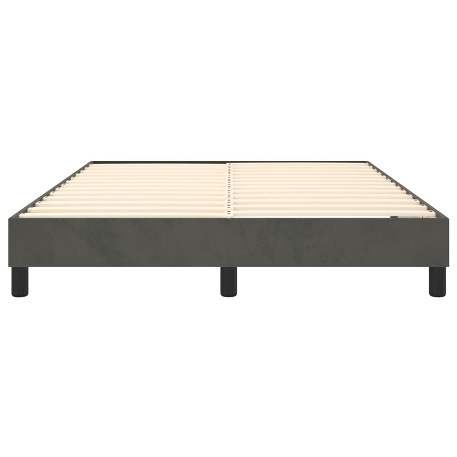 Boxspringframe Fluweel Donkergrijs 140 x 200 cm 25 cm