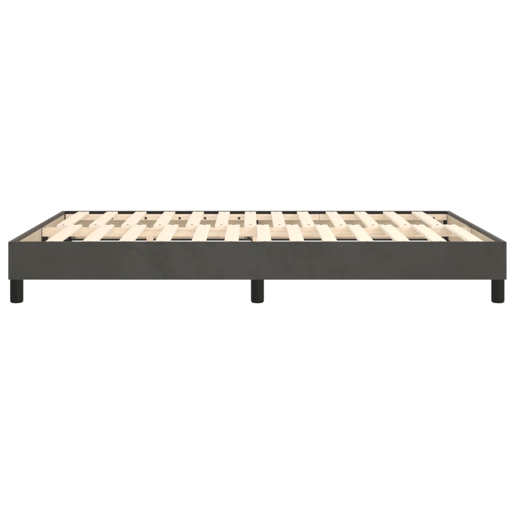 Boxspringframe Fluweel Donkergrijs 140 x 200 cm 25 cm