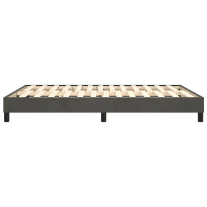 Boxspringframe Fluweel Donkergrijs 140 x 200 cm 25 cm