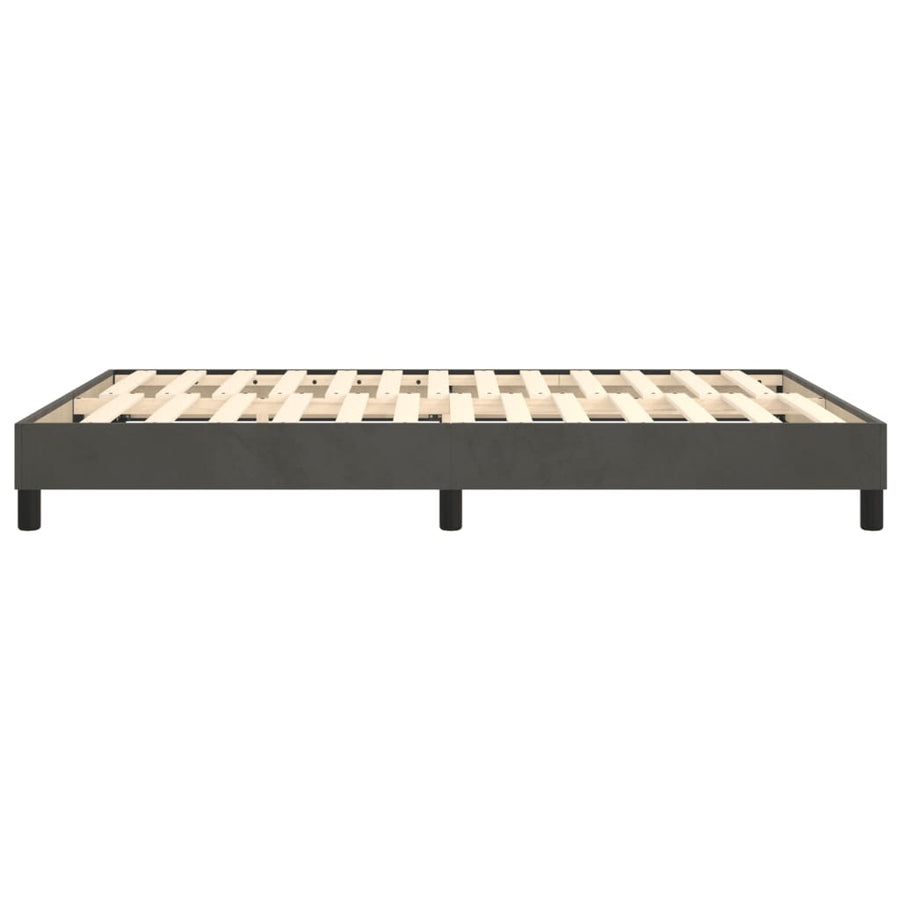 Boxspringframe Fluweel Donkergrijs 140 x 200 cm 25 cm