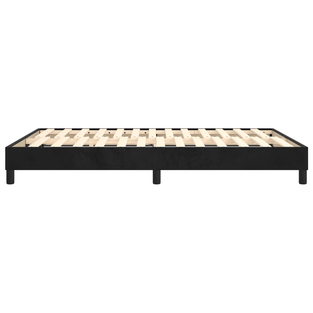 Boxspringframe Fluweel Zwart 140 x 200 cm 25 cm