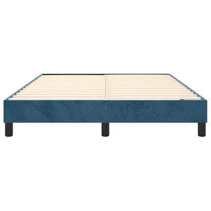 Boxspringframe Fluweel Donkerblauw 140 x 200 cm 25 cm