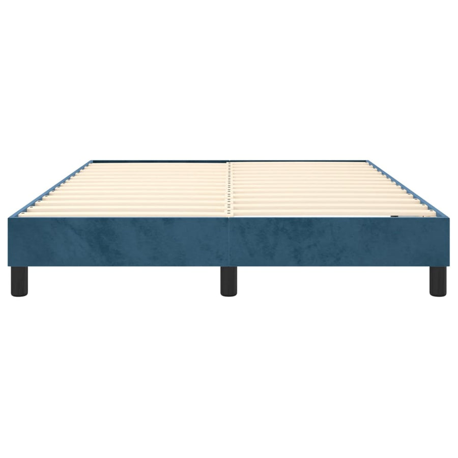 Boxspringframe Fluweel Donkerblauw 140 x 200 cm 25 cm