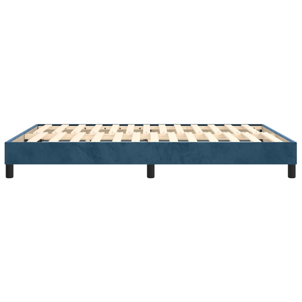 Boxspringframe Fluweel Donkerblauw 140 x 200 cm 25 cm