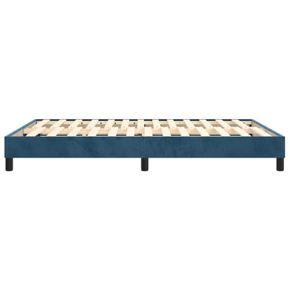 Boxspringframe Fluweel Donkerblauw 140 x 200 cm 25 cm