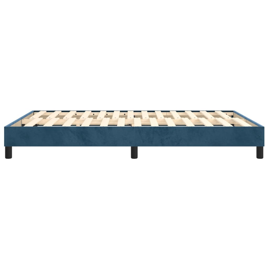 Boxspringframe Fluweel Donkerblauw 140 x 200 cm 25 cm