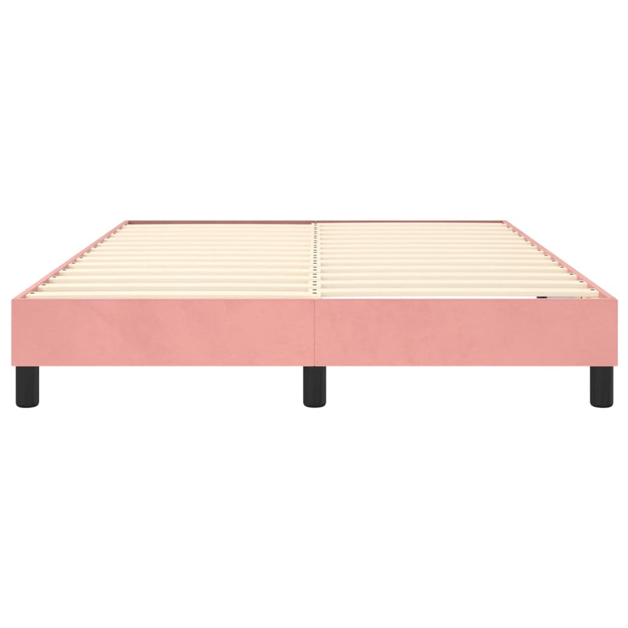 Boxspringframe Fluweel Roze 140 x 200 cm 25 cm