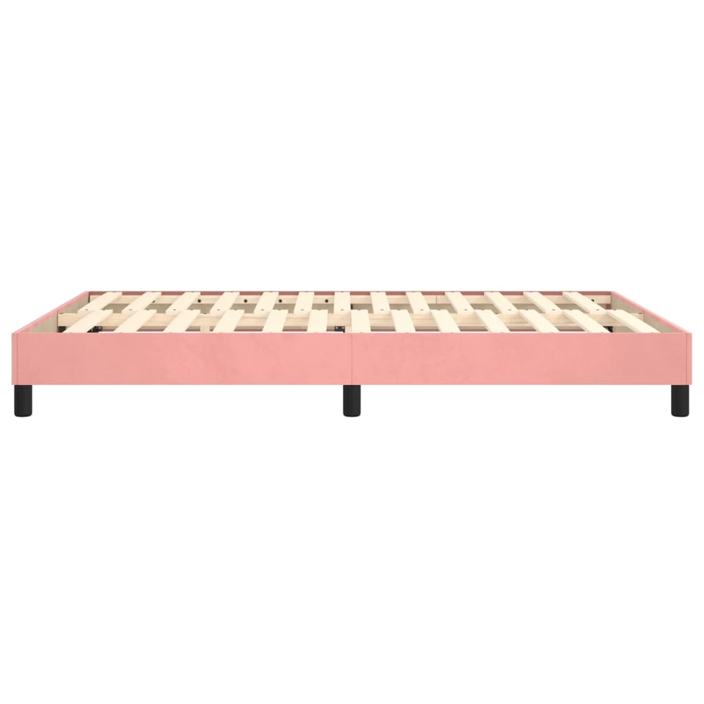 Boxspringframe Fluweel Roze 140 x 200 cm 25 cm