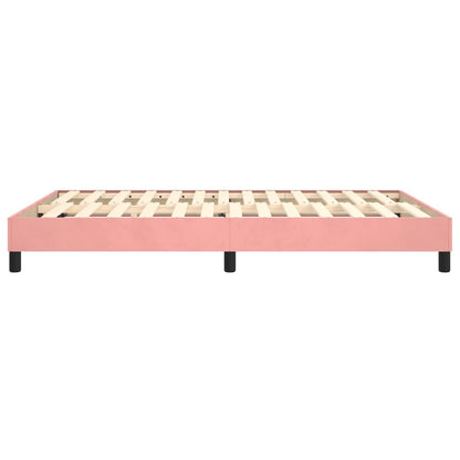 Boxspringframe Fluweel Roze 140 x 200 cm 25 cm