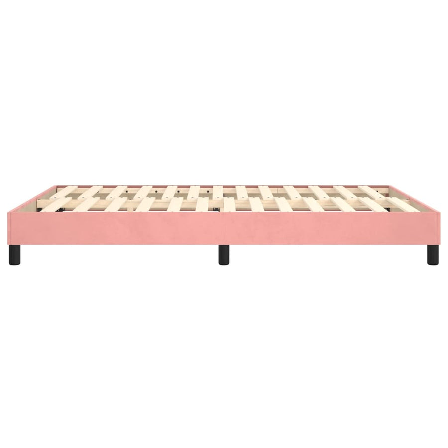 Boxspringframe Fluweel Roze 140 x 200 cm 25 cm