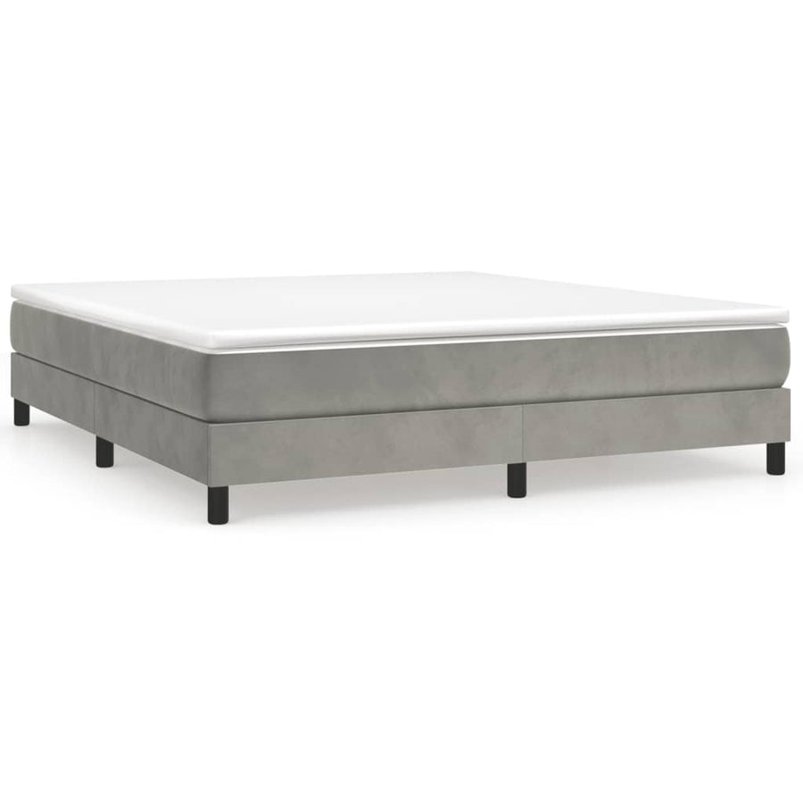 Boxspringframe Fluweel Lichtgrijs 160 x 200 cm 25 cm