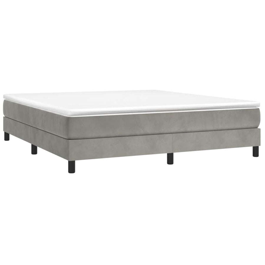 Boxspringframe Fluweel Lichtgrijs 160 x 200 cm 25 cm