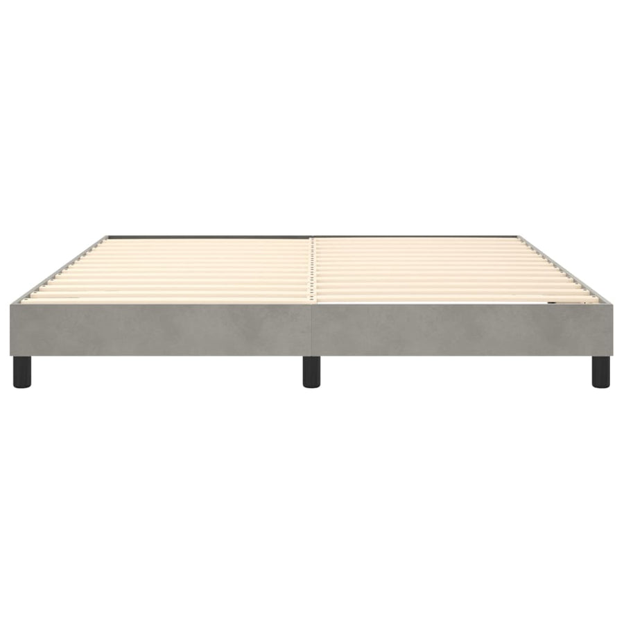 Boxspringframe Fluweel Lichtgrijs 160 x 200 cm 25 cm