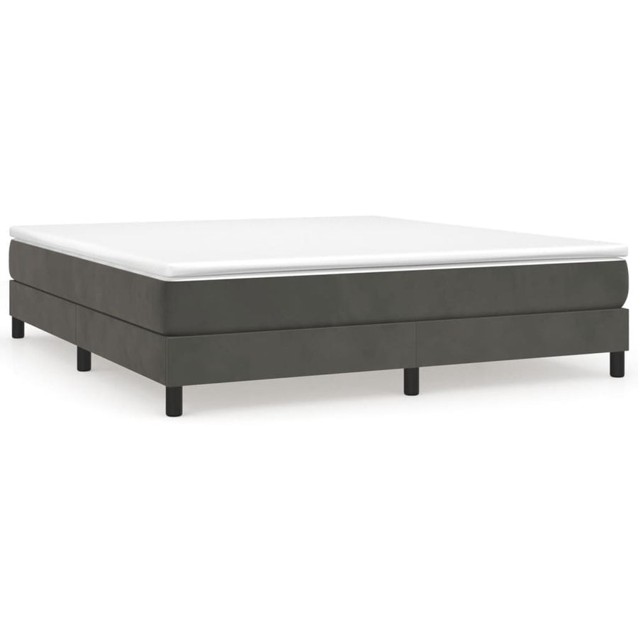 Boxspringframe Fluweel Donkergrijs 160 x 200 cm 25 cm