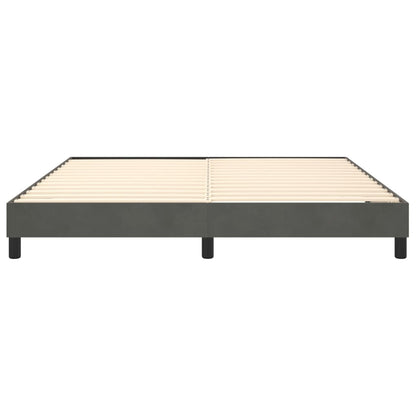 Boxspringframe Fluweel Donkergrijs 160 x 200 cm 25 cm
