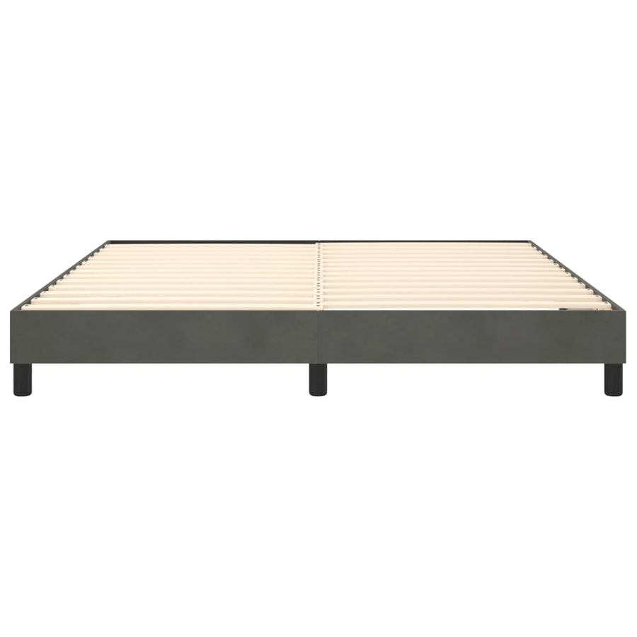 Boxspringframe Fluweel Donkergrijs 160 x 200 cm 25 cm