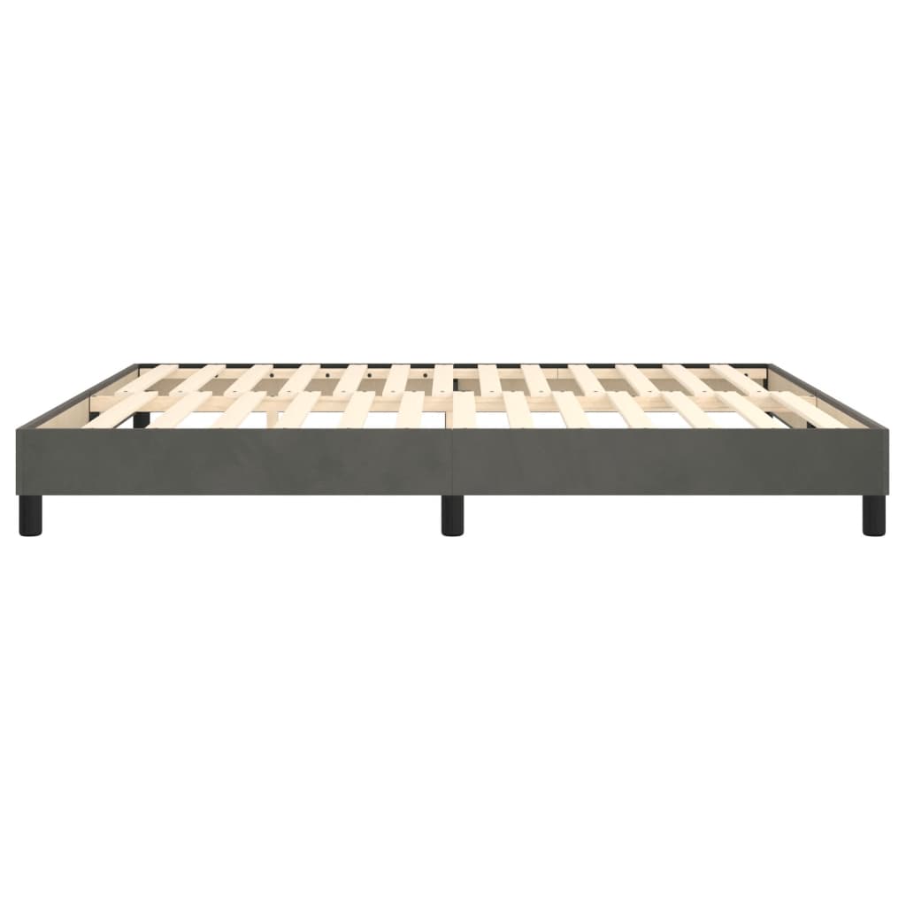 Boxspringframe Fluweel Donkergrijs 160 x 200 cm 25 cm