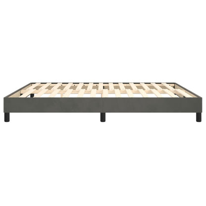 Boxspringframe Fluweel Donkergrijs 160 x 200 cm 25 cm