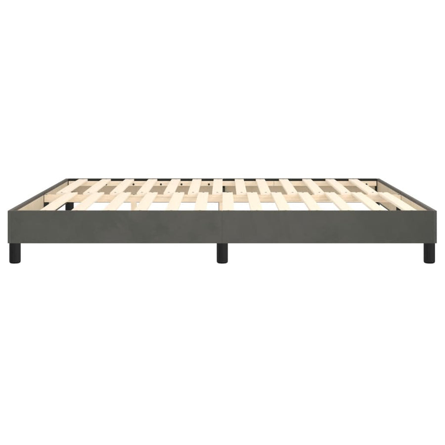 Boxspringframe Fluweel Donkergrijs 160 x 200 cm 25 cm