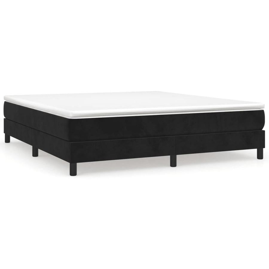 Boxspringframe Fluweel Zwart 160 x 200 cm 25 cm