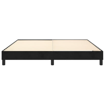 Boxspringframe Fluweel Zwart 160 x 200 cm 25 cm