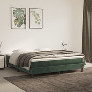 Boxspring bed 160x200 cm fluweel donkergroen