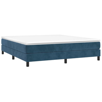 Boxspringframe Fluweel Donkerblauw 160 x 200 cm 25 cm
