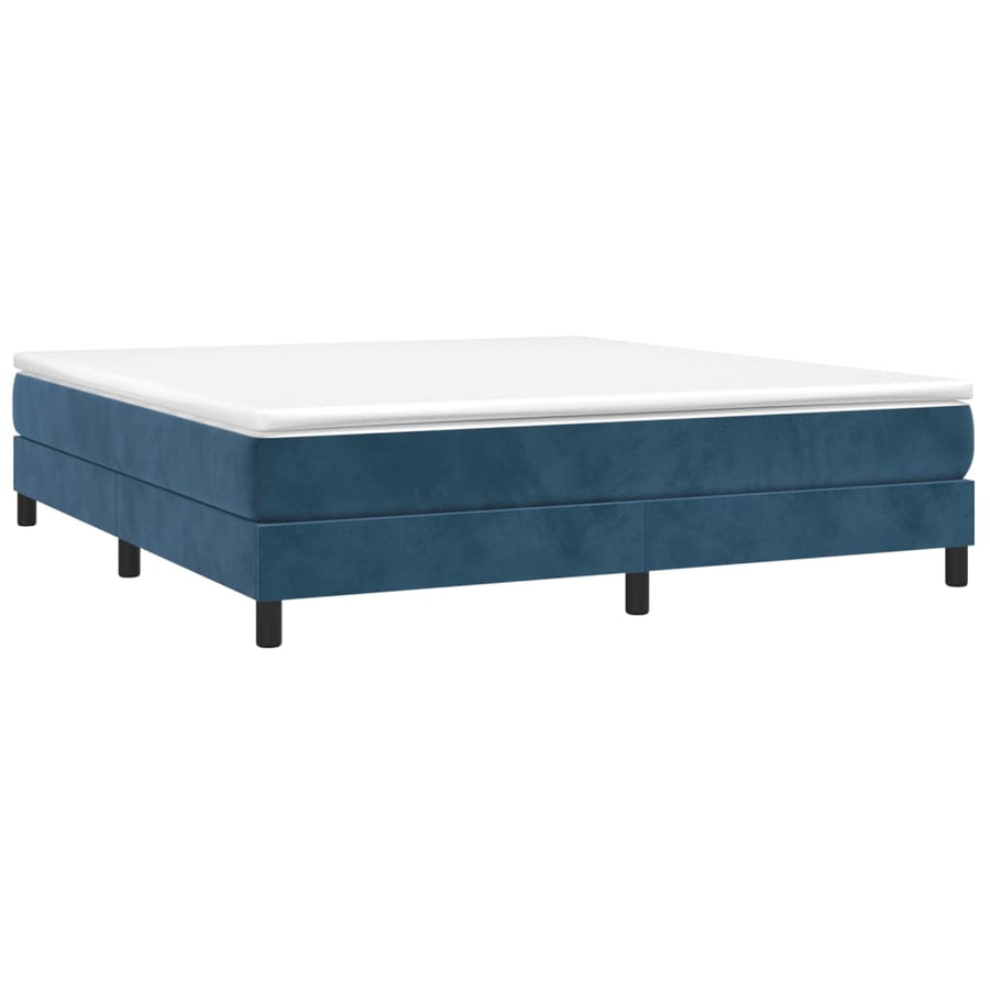Boxspringframe Fluweel Donkerblauw 160 x 200 cm 25 cm