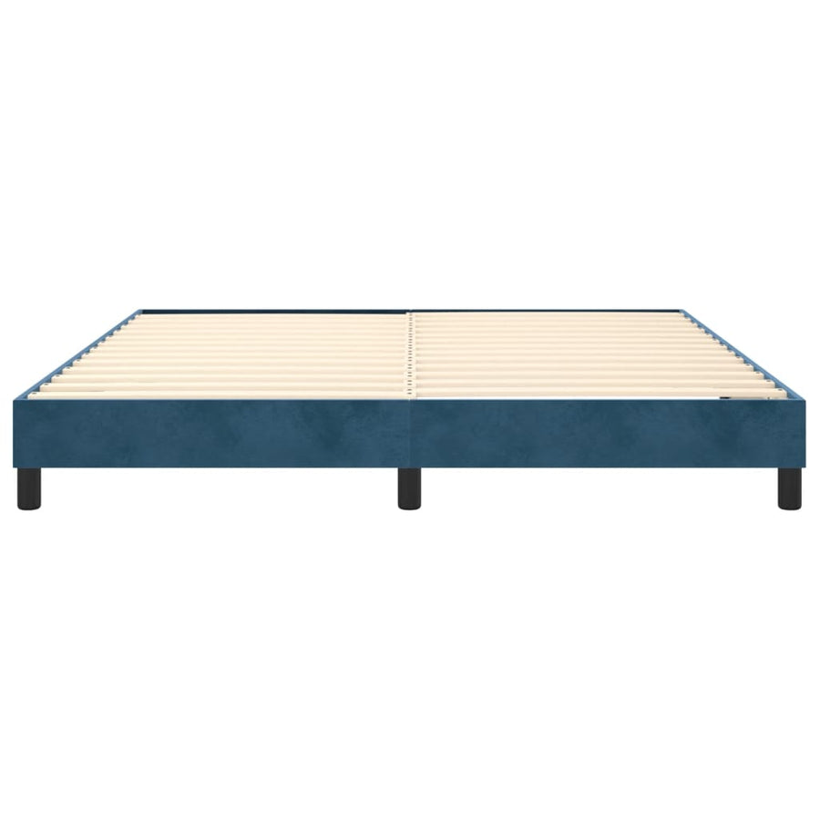 Boxspringframe Fluweel Donkerblauw 160 x 200 cm 25 cm