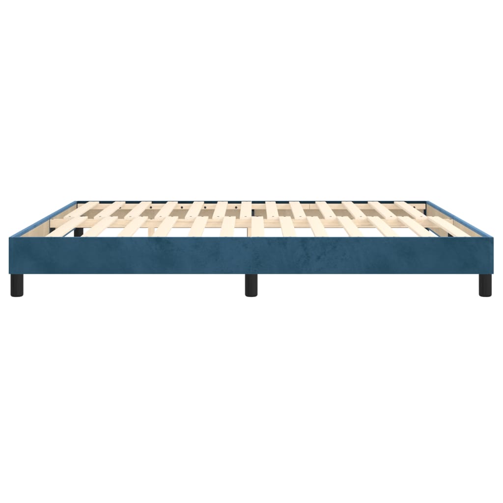 Boxspringframe Fluweel Donkerblauw 160 x 200 cm 25 cm