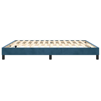 Boxspringframe Fluweel Donkerblauw 160 x 200 cm 25 cm