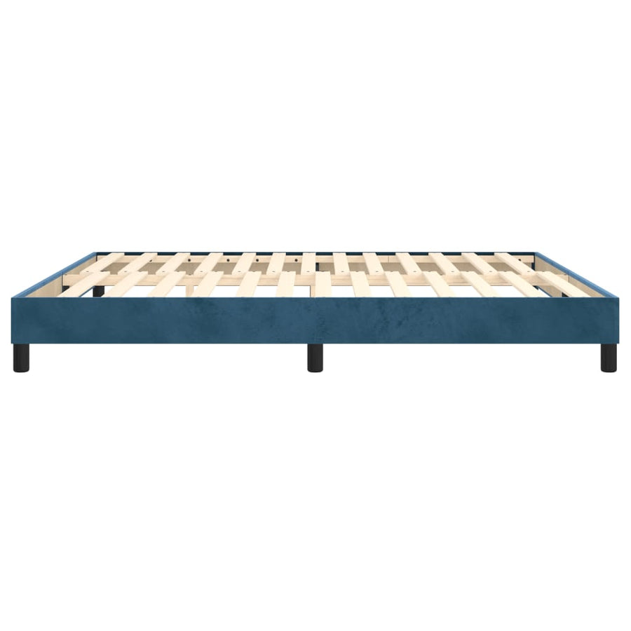 Boxspringframe Fluweel Donkerblauw 160 x 200 cm 25 cm