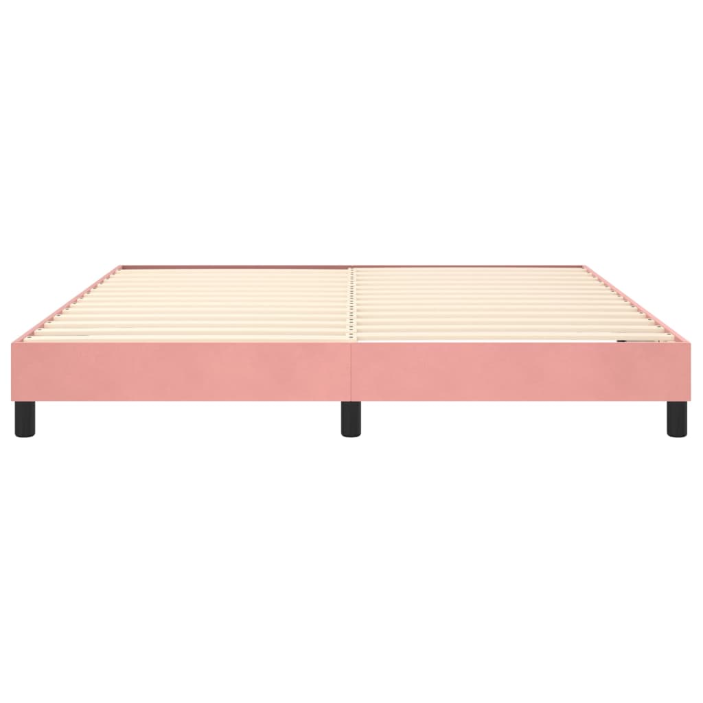 Boxspringframe Fluweel Roze 160 x 200 cm 25 cm