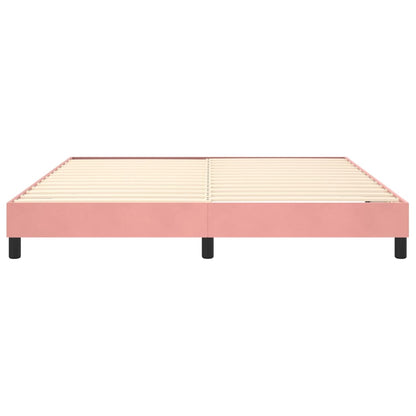 Boxspringframe Fluweel Roze 160 x 200 cm 25 cm