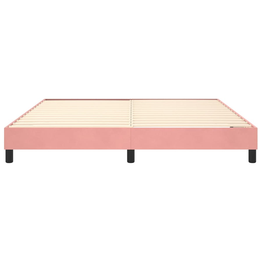 Boxspringframe Fluweel Roze 160 x 200 cm 25 cm