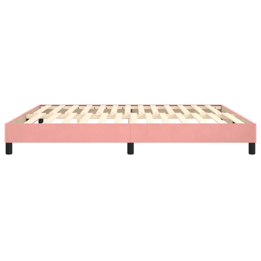 Boxspringframe Fluweel Roze 160 x 200 cm 25 cm