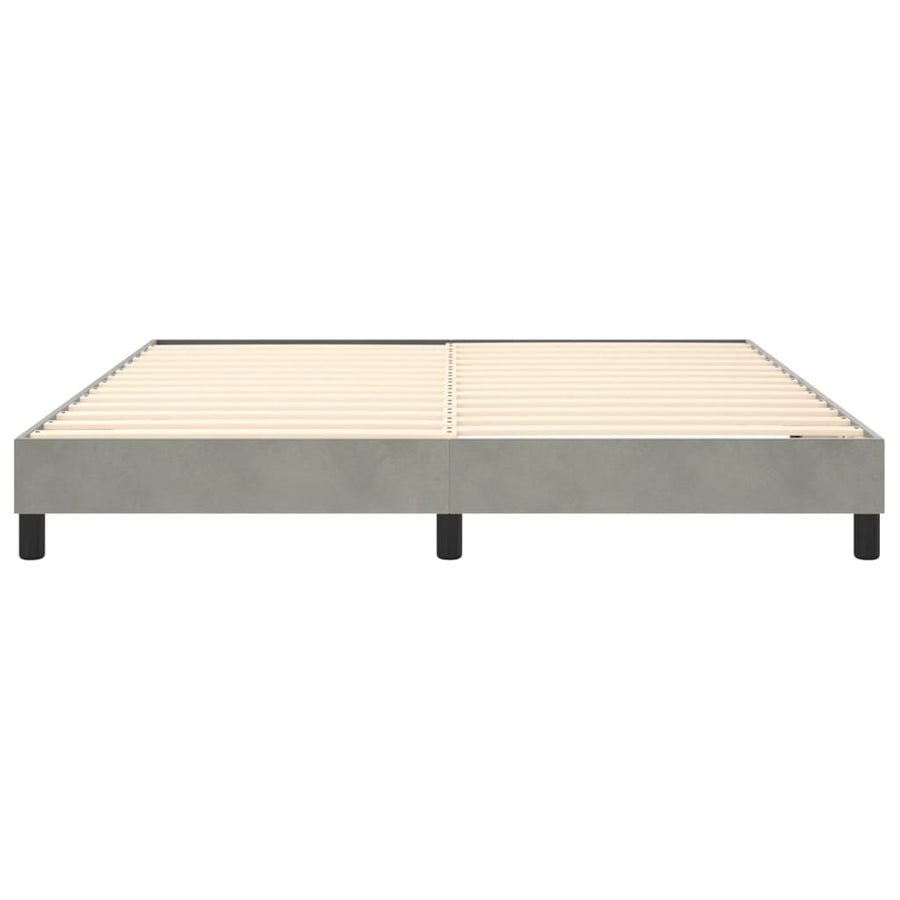 Boxspringframe Fluweel Lichtgrijs 180 x 200 cm 25 cm