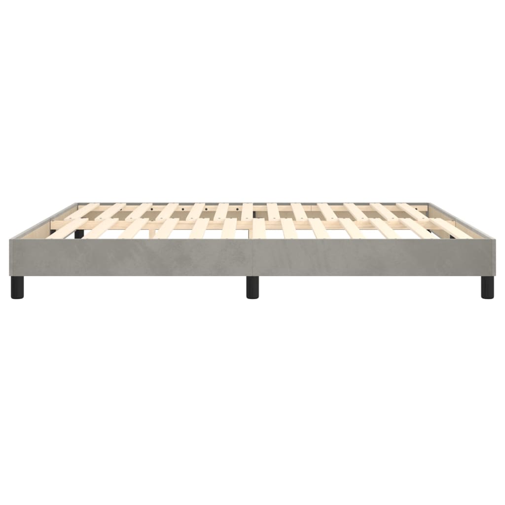 Boxspringframe Fluweel Lichtgrijs 180 x 200 cm 25 cm
