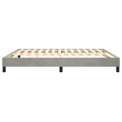 Boxspringframe Fluweel Lichtgrijs 180 x 200 cm 25 cm