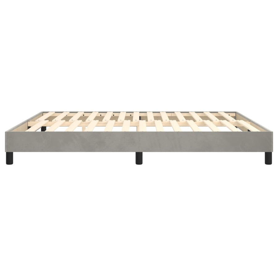 Boxspringframe Fluweel Lichtgrijs 180 x 200 cm 25 cm
