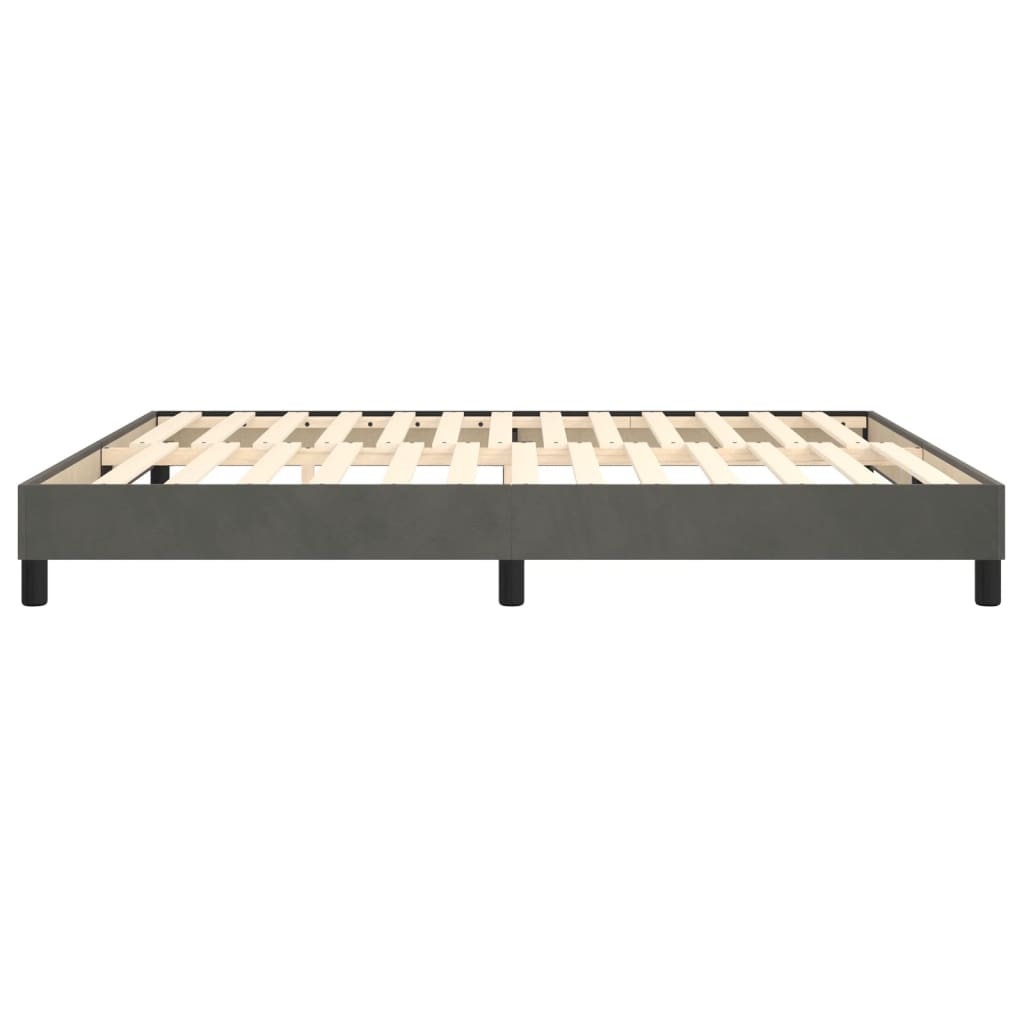 Boxspringframe Fluweel Donkergrijs 180 x 200 cm 25 cm